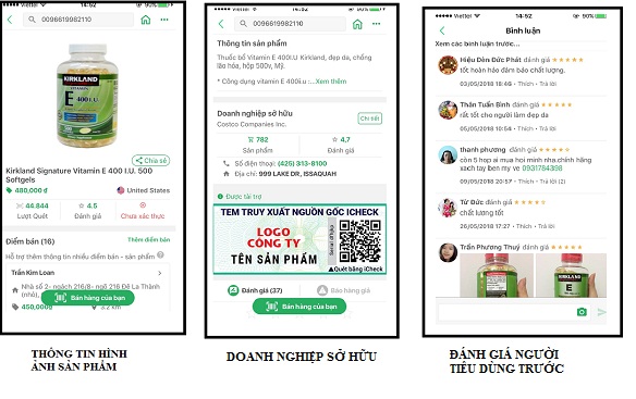 Hình ảnh minh họa thông tin sản phẩm sau khi truy xuất